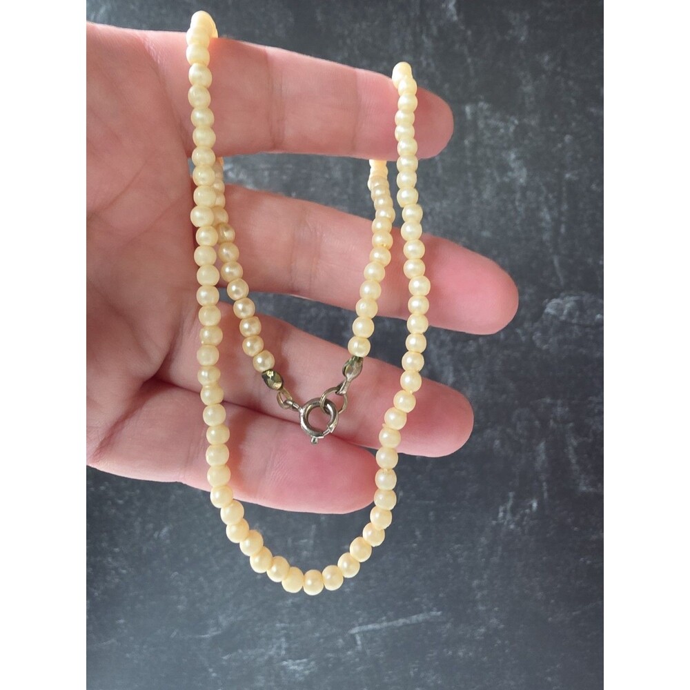 Faux Pearl Beaded Necklace Vintage Costume Jewelry READ Description